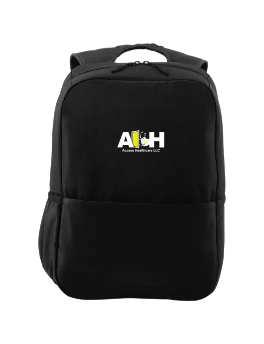 Access Square Laptop Black Backpack w/Access Healthcare Logo