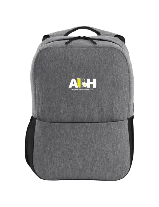 Access Square Laptop Graphite Heather/Black Backpack w/Access Healthcare Logo