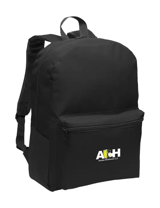 Casual Black Lightweight Laptop Backpack w/Access Healthcare Logo