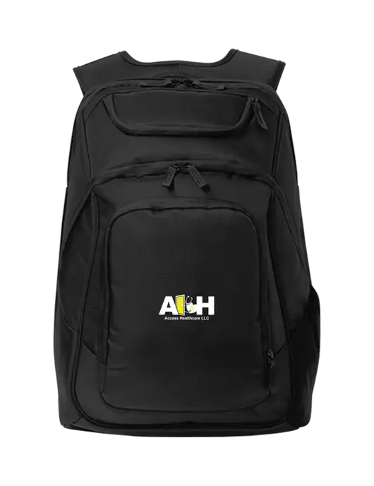 Executive Black Laptop Backpack w/Access Healthcare Logo