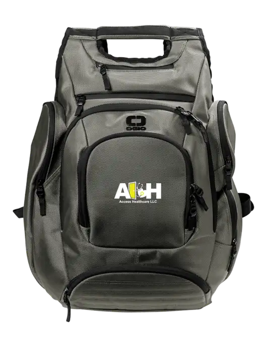 OGIO Medium Grey Metro Ballistic Laptop Backpack w/Access Healthcare Logo