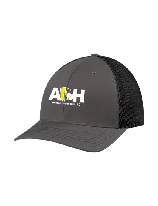 Richardson Adjustable Snapback Original 112 Trucker Cap Dark Grey w/Black Mesh w/Access Healthcare Logo