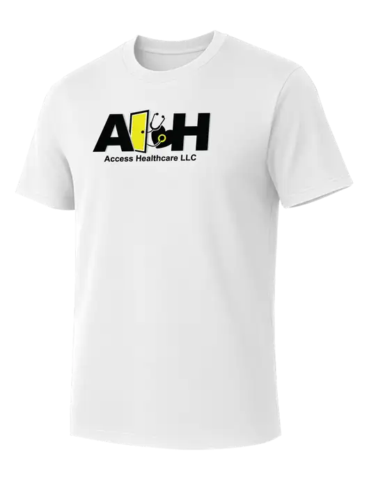Allmade Bright White Organic Cotton Tee w/Access Healthcare Logo