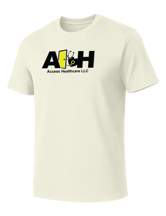 Allmade White Sand Organic Cotton Tee w/Access Healthcare Logo