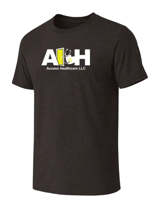 BELLA+CANVAS Dark Grey Heather CVC Short Sleeve Tee w/Access Healthcare Logo