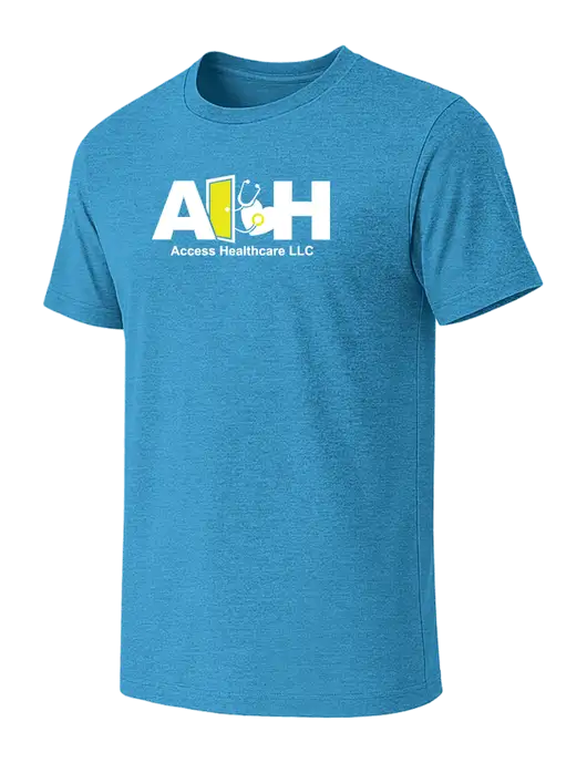 BELLA+CANVAS Heather Sapphire CVC Short Sleeve Tee w/Access Healthcare Logo