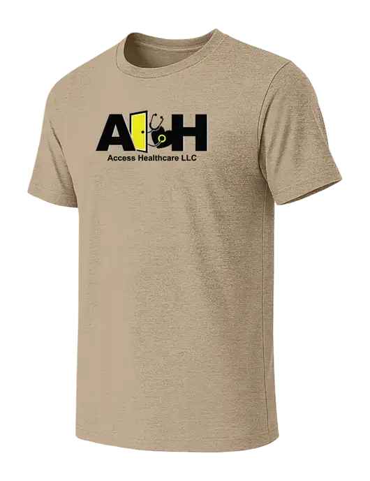 BELLA+CANVAS Heather Tan CVC Short Sleeve Tee w/Access Healthcare Logo
