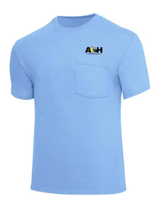 Core Blend Light Blue Pocket T-Shirt w/Access Healthcare Logo