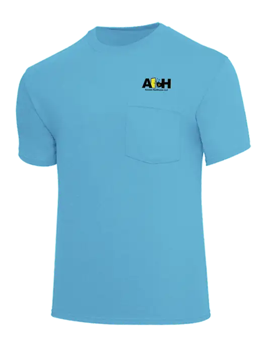 Core Blend Light Sapphire Blue Pocket T-Shirt w/Access Healthcare Logo