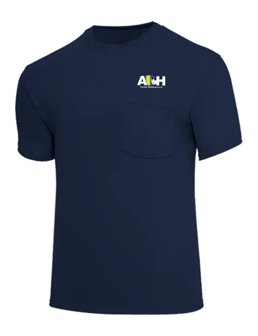 Core Blend Navy Pocket T-Shirt w/Access Healthcare Logo