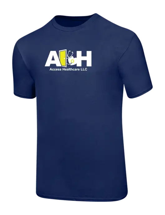 Ring Spun Navy 4.5 oz T-Shirt w/Access Healthcare Logo