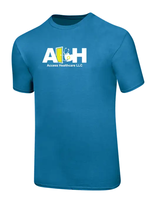 Ring Spun Sapphire 4.5 oz T-Shirt w/Access Healthcare Logo