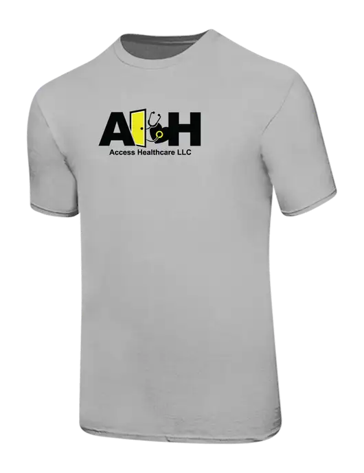 Ring Spun Silver 4.5 oz T-Shirt w/Access Healthcare Logo