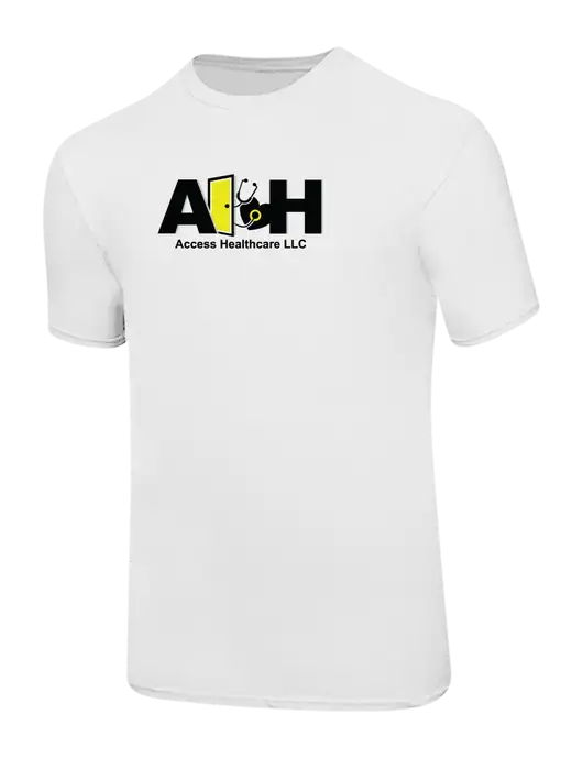 Ring Spun White 4.5 oz T-Shirt w/Access Healthcare Logo