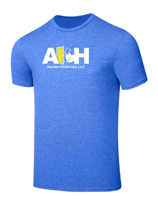 Seriously Soft Heathered Royal T-Shirt w/Access Healthcare Logo