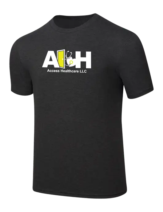 Simply Soft Black Frost 4.5oz  Poly/Combed Ring Spun Cotton T-Shirt w/Access Healthcare Logo