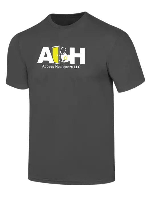 Simply Soft Charcoal 4.5oz  Poly/Combed Ring Spun Cotton T-Shirt w/Access Healthcare Logo