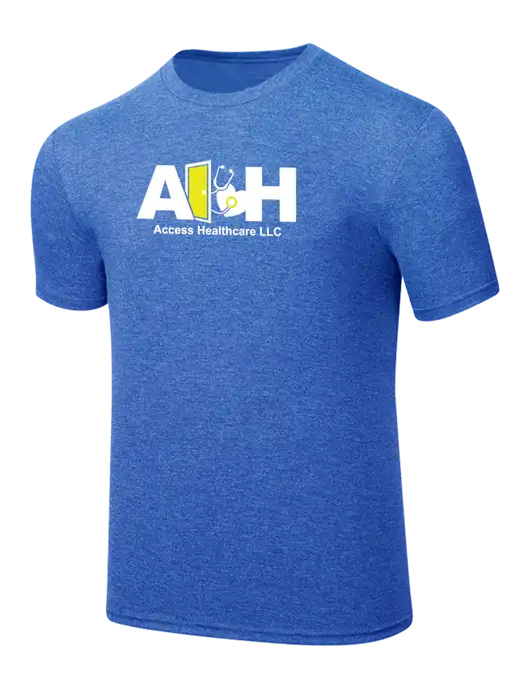 Simply Soft Royal Frost 4.5oz  Poly/Combed Ring Spun Cotton T-Shirt w/Access Healthcare Logo