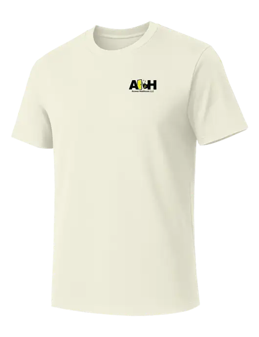 Allmade White Sand Organic Cotton Tee w/Access Healthcare Logo