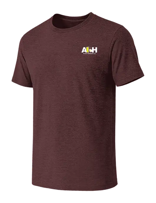 BELLA+CANVAS Heather Maroon CVC Short Sleeve Tee w/Access Healthcare Logo