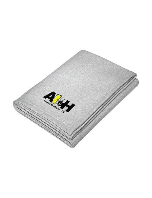 Core Light Grey Heather Fleece Sweatshirt Blanket w/Access Healthcare Logo