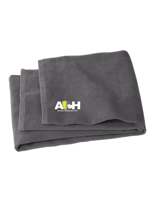 Graphite Beach Towel w/Access Healthcare Logo