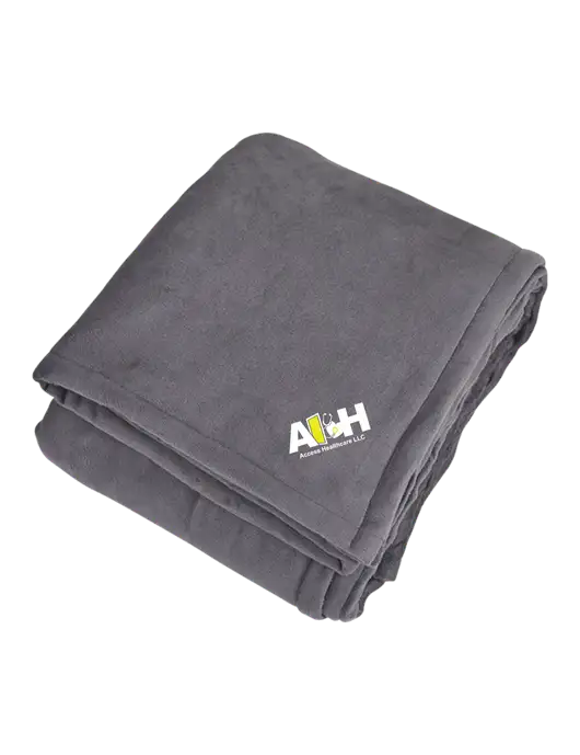 Mountain Lodge Hearth Grey Blanket  w/Access Healthcare Logo