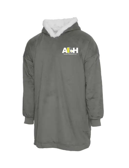 Wearable Lodge Medium Grey Blanket w/Access Healthcare Logo