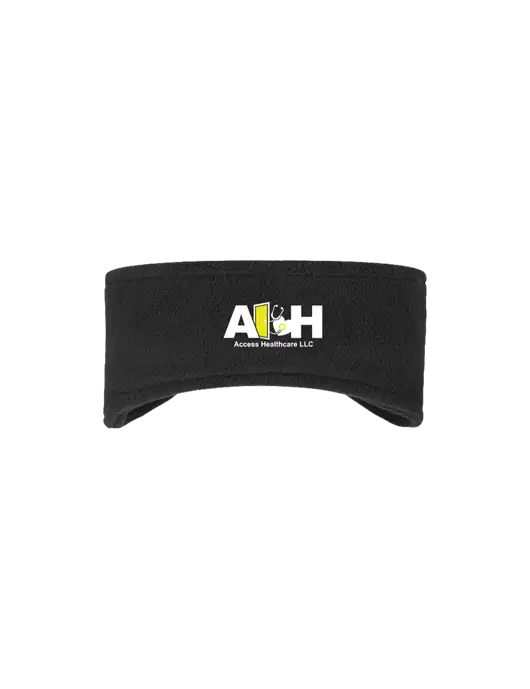 Black Stretch Fleece Headband w/Access Healthcare Logo