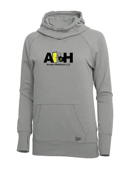 New Era Shadow Grey Heather Womens Tri-Blend Fleece Pullover Hoodie w/Access Healthcare Logo