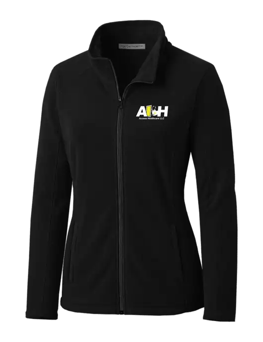Black Womens Microfleece Jacket w/Access Healthcare Logo