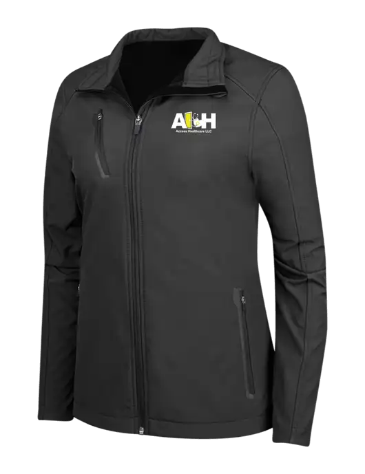 Black Womens Welded Softshell Jacket w/Access Healthcare Logo