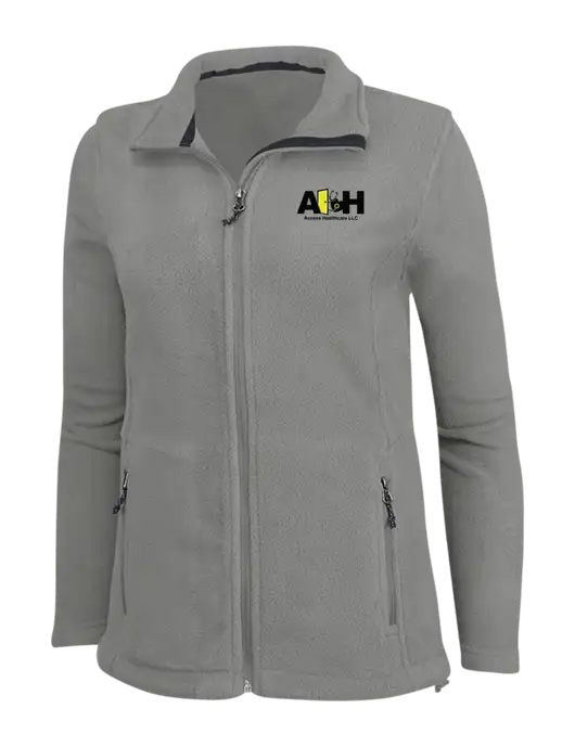 Womens Medium Grey Fleece Jacket w/Access Healthcare Logo