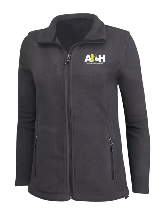 Womens Fleece Dark Grey Jacket w/Access Healthcare Logo