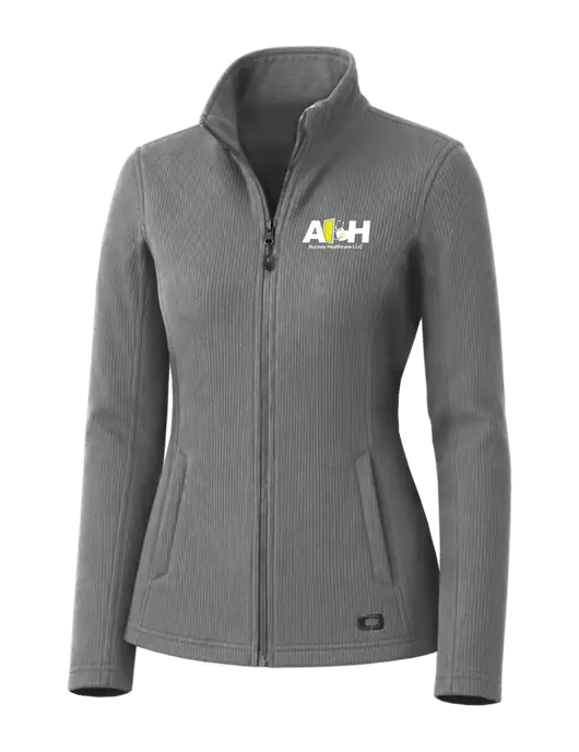 OGIO Medium Grey Womens Grit Fleece Jacket w/Access Healthcare Logo
