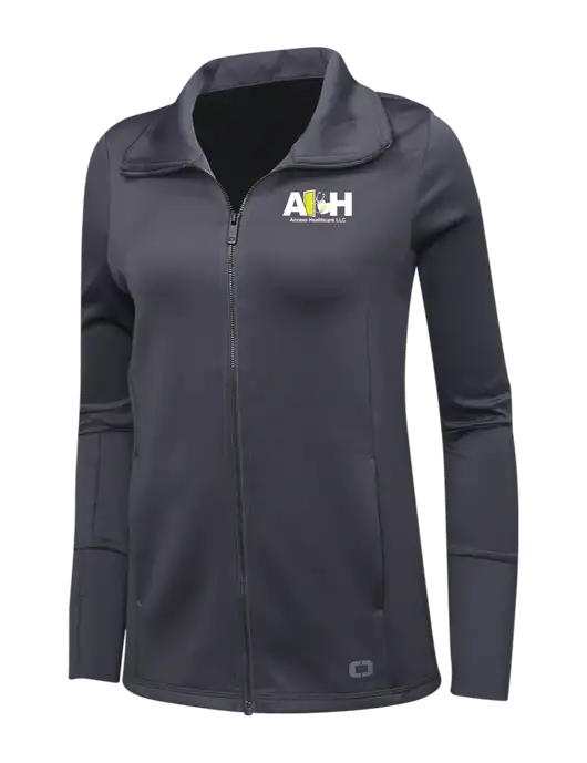 OGIO Dark Grey Womens Endurance Modern Performance Full-Zip w/Access Healthcare Logo