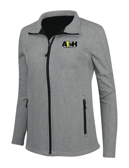 Medium Grey Heather Womens Core Soft Shell Jacket w/Access Healthcare Logo