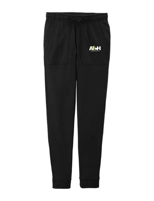Womens Posicharge Tri-blend Wicking Black Triad Solid Fleece Jogger w/Access Healthcare Logo