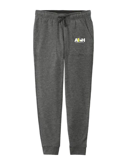 Womens Posicharge Tri-blend Wicking Dark Grey Heather Triad Solid Fleece Jogger w/Access Healthcare Logo