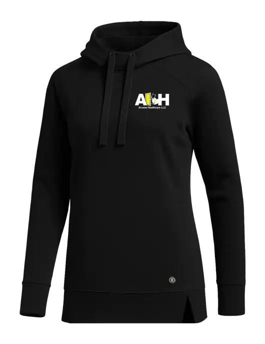 OGIO Black Womens Luuma Pullover Fleece Hoodie w/Access Healthcare Logo
