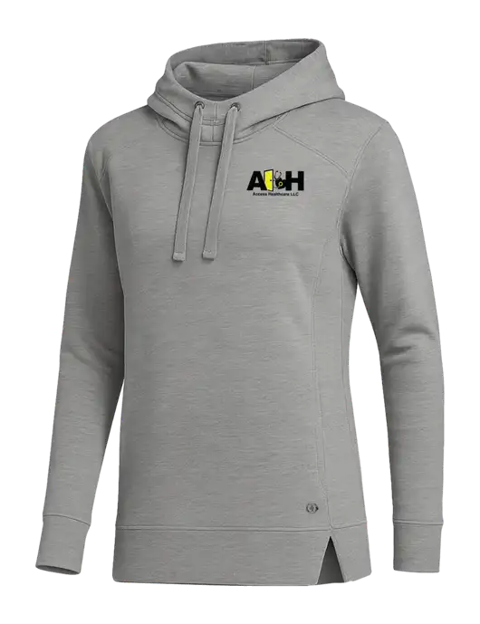 OGIO Heather Grey Womens Luuma Pullover Fleece Hoodie w/Access Healthcare Logo