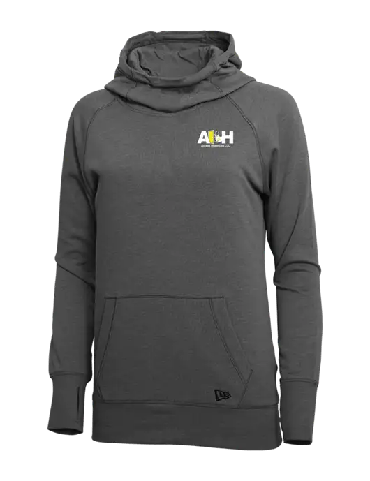 New Era Black Heather Womens Tri-Blend Fleece Pullover Hoodie w/Access Healthcare Logo