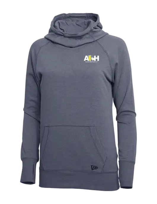 New Era True Navy Heather Womens Tri-Blend Fleece Pullover Hoodie w/Access Healthcare Logo
